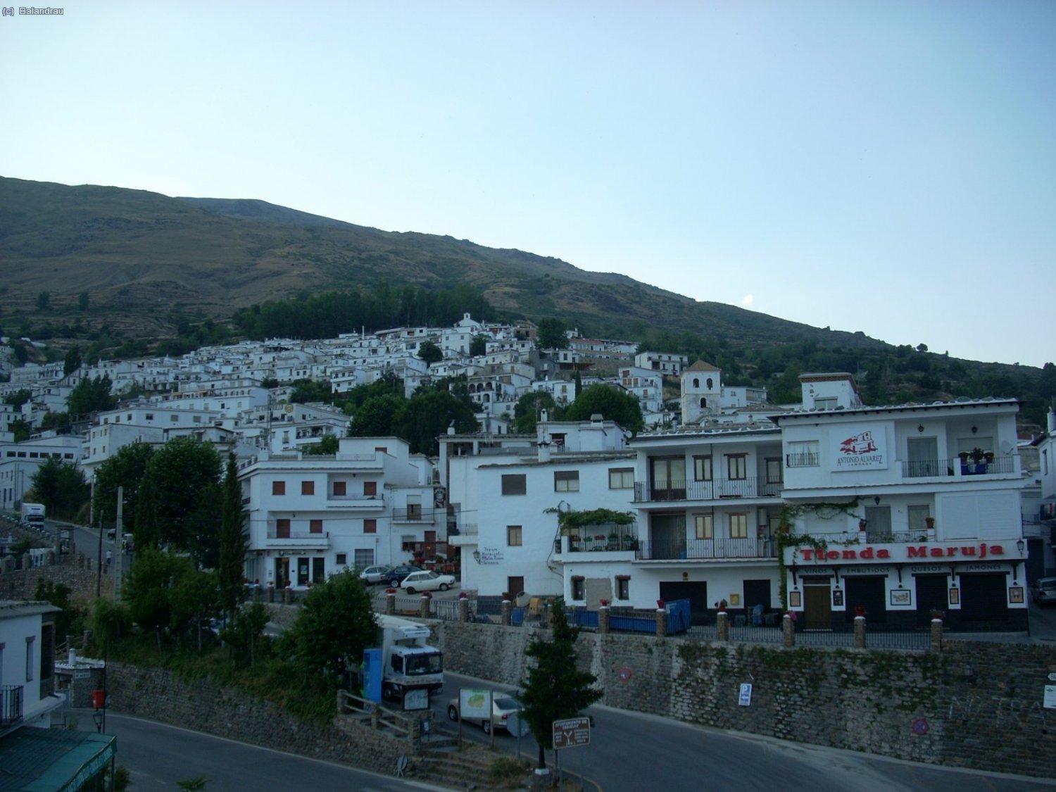 Una vista del atardecer en Trevelez.