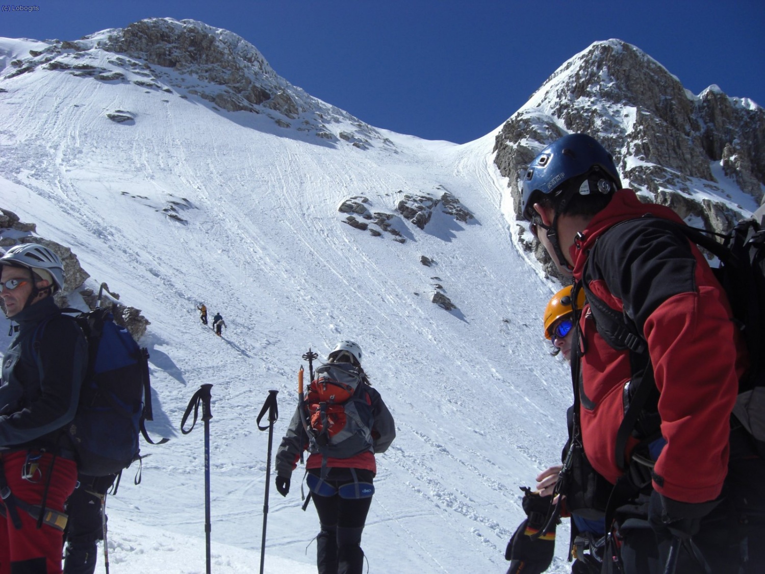 Despues de la primera pala en el descenso.