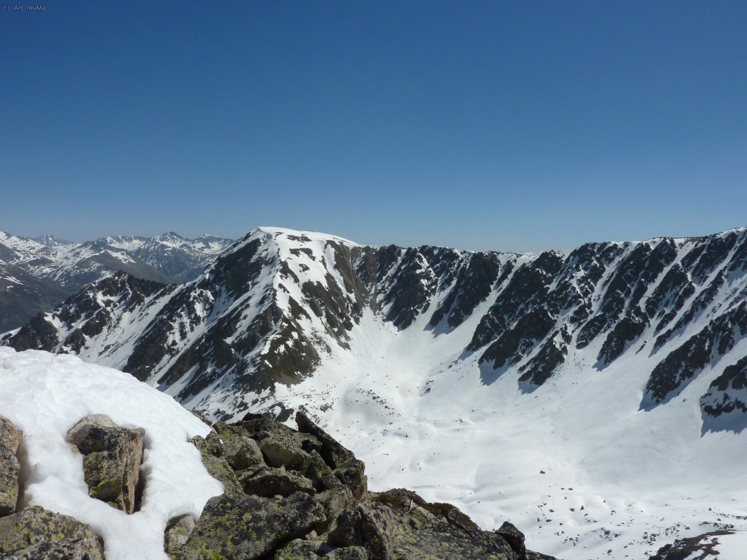 Dins dels cims que formen el "Circ de la Vinyola" veiem, l