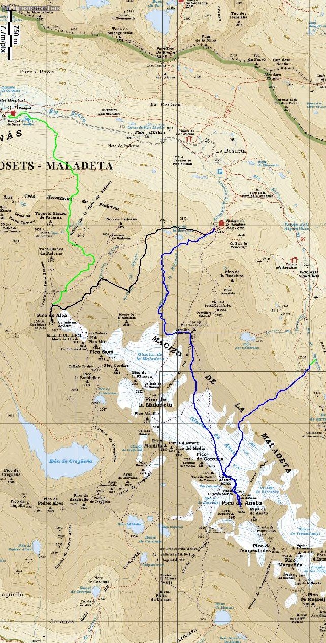 Mapa del recorrido, la bateria del Gps se termin&oacute; en Barrancs por ese motivo ve&iacute;s que solo llega hasta all&iacute;, para finalizar el bucle &eacute;s bien f&aacute;cil: Plans d