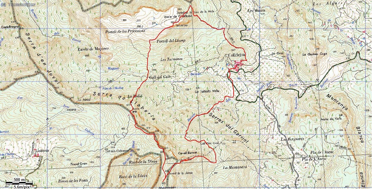 El mapa del recorrido.