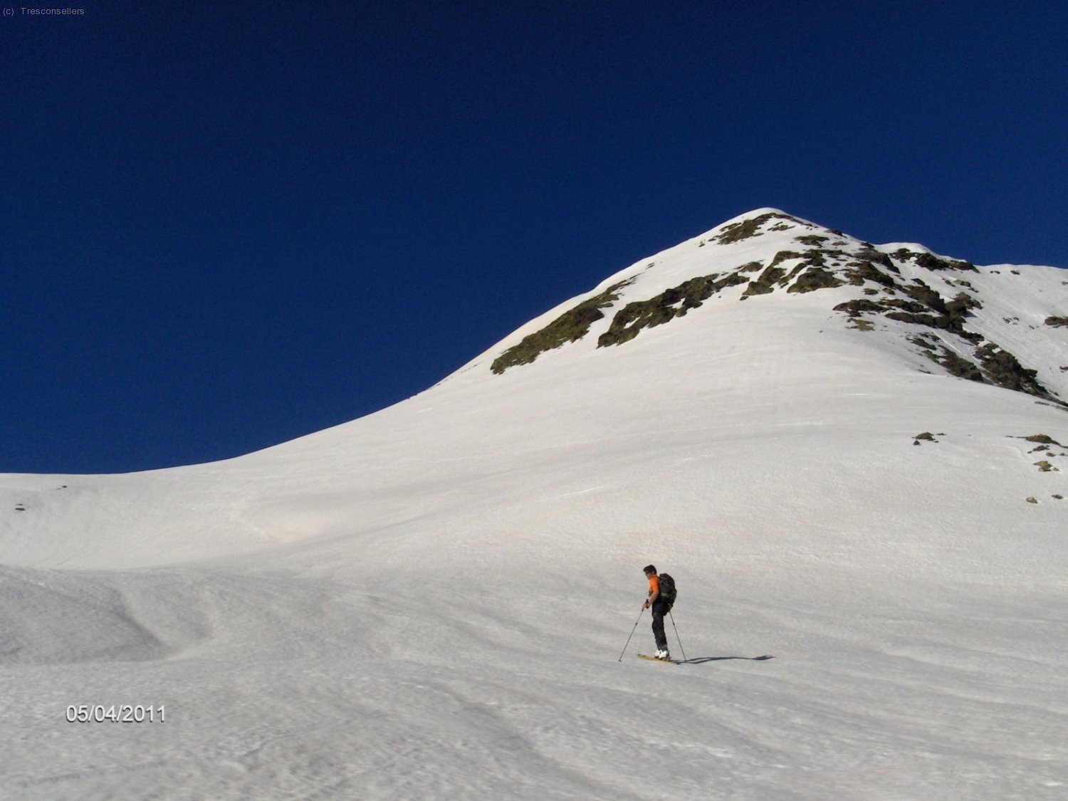 Llegando al collado entre la Tuca del Frontonet y el Pico de Est&oacute;s.