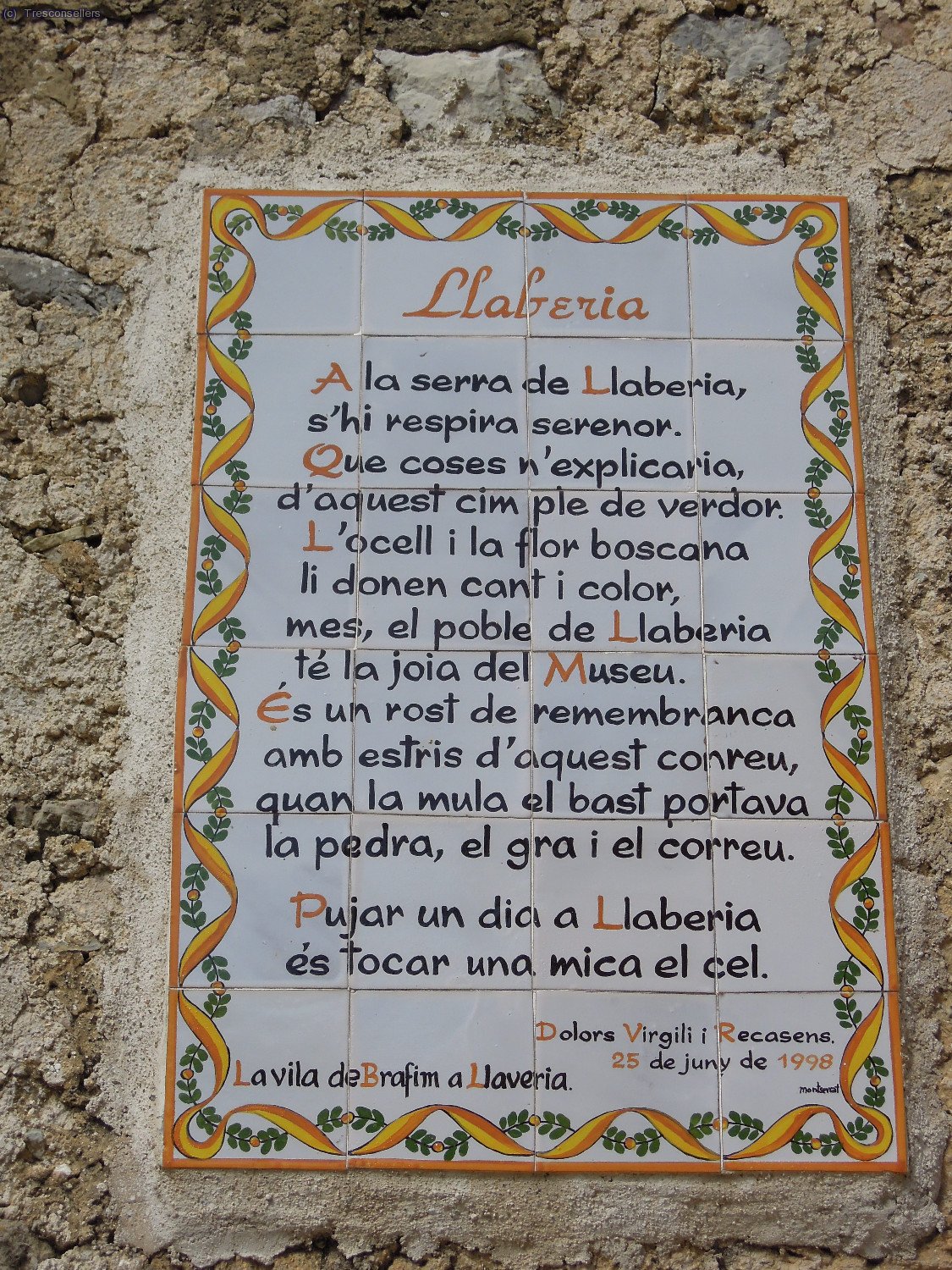 Al poble de Llaberia.
