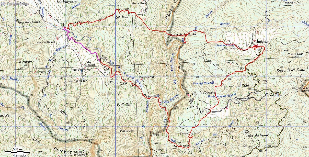 Track del recorregut.
