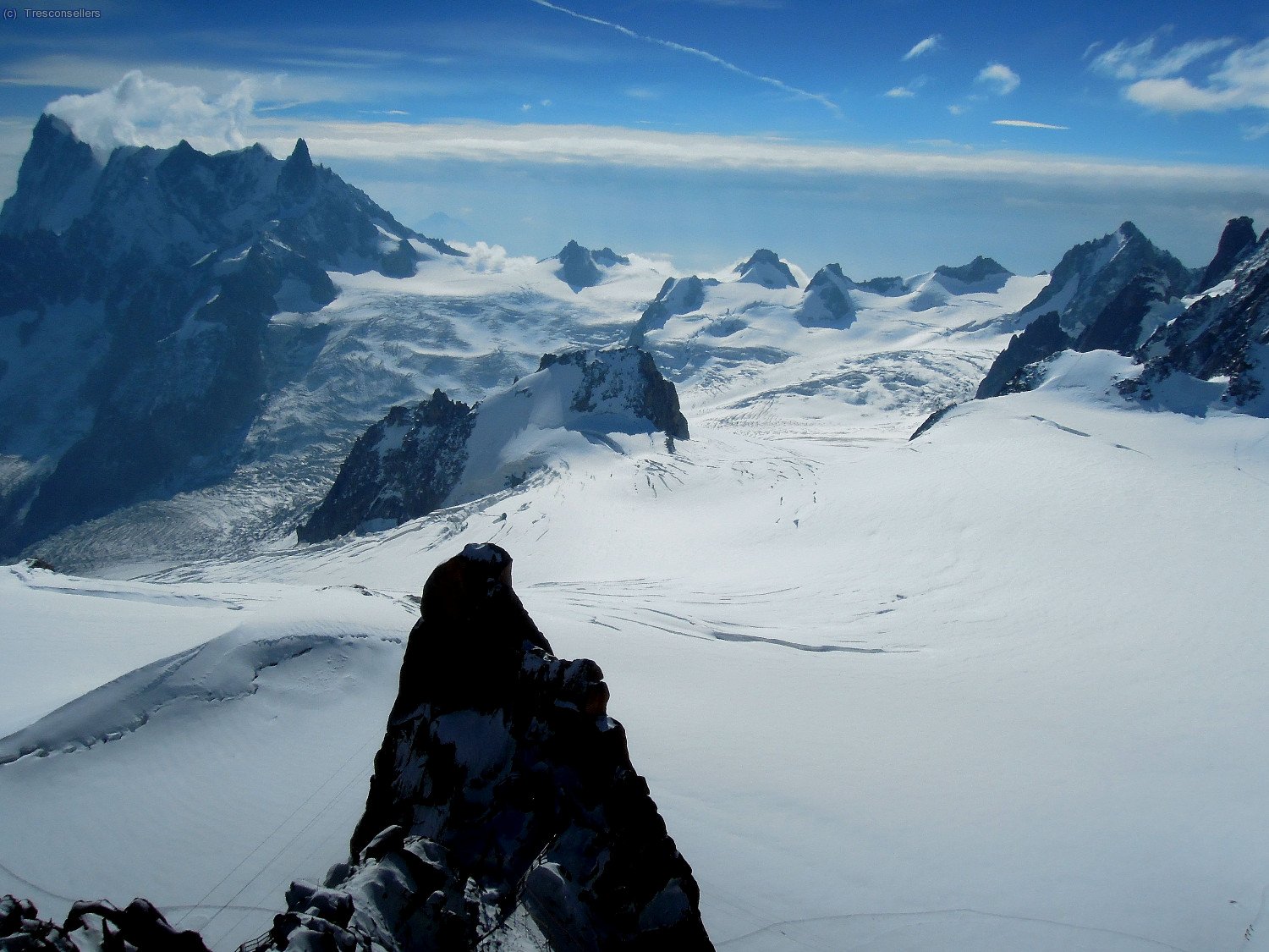 La Vall&eacute;e Blanche i les Grandes Jorasses (4208m.)