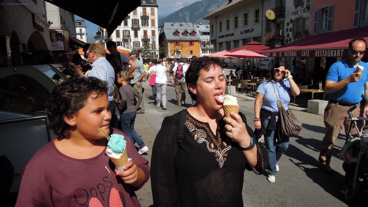 I a la tarda aprofitem per anar a Chamonix, &uacute;ltimes compres i un bon gelat.