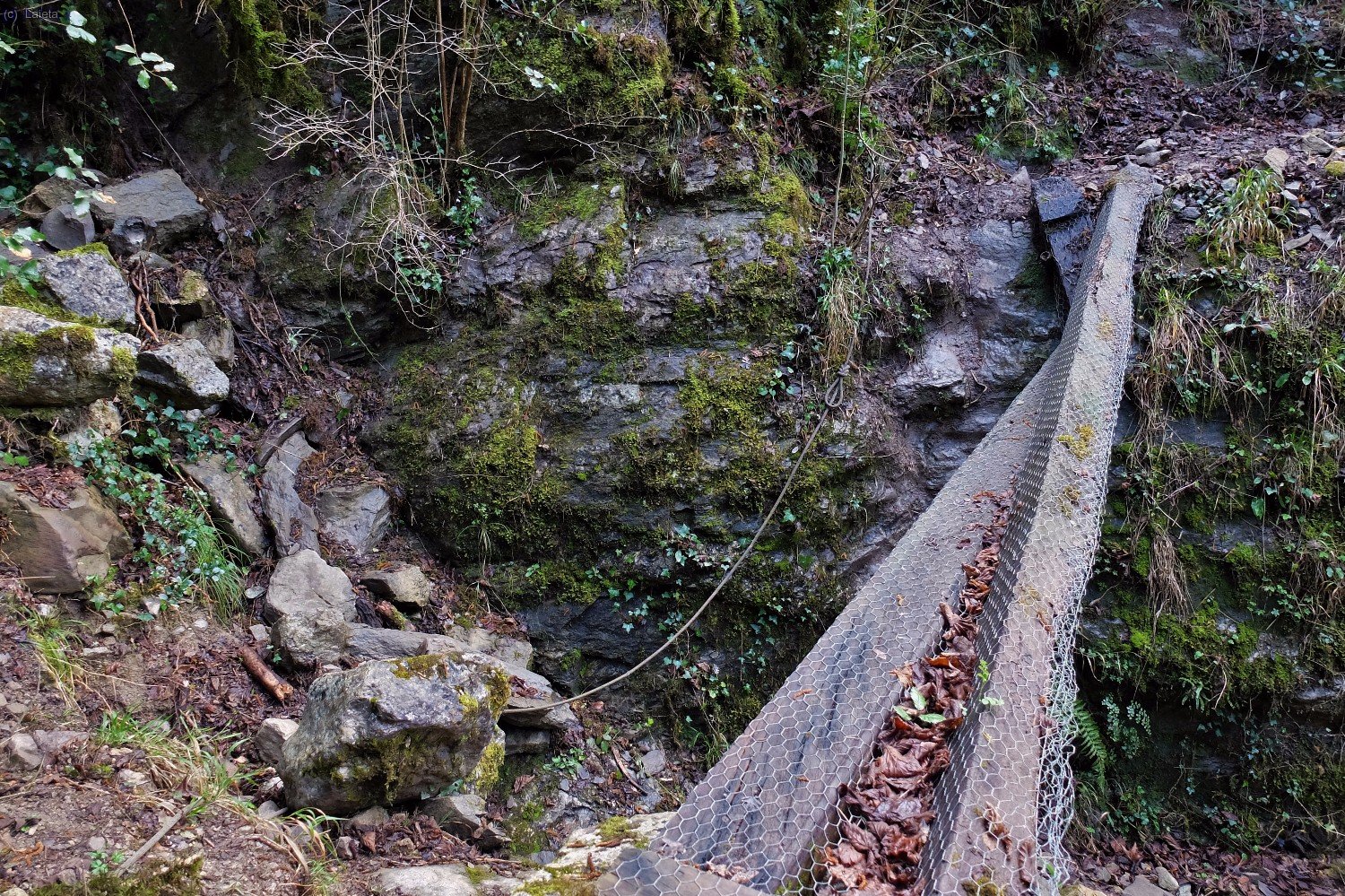 la corda que ens ajuda a superar el torrent