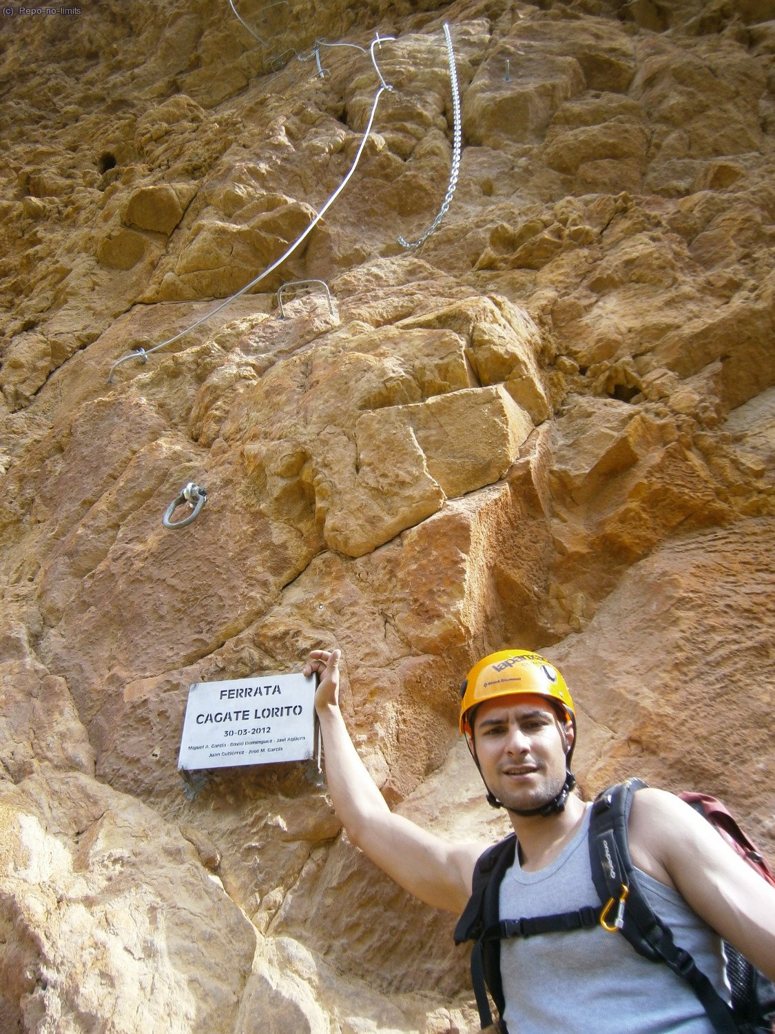 inicio de la ferrata