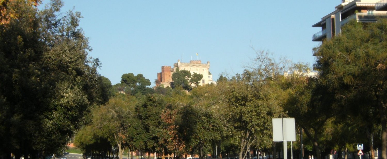 Al fondo el castillo de Castelldefels