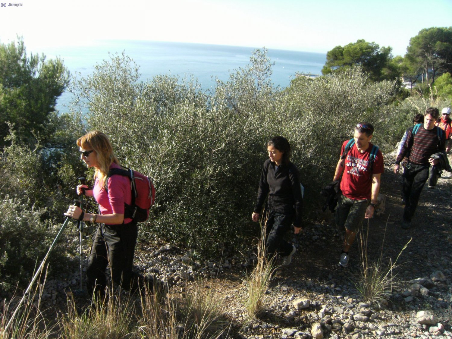 La senda sube por la Serra dels Pins