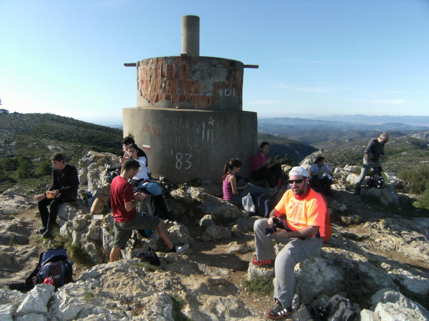 Almorzando en al cumbre de La Morella