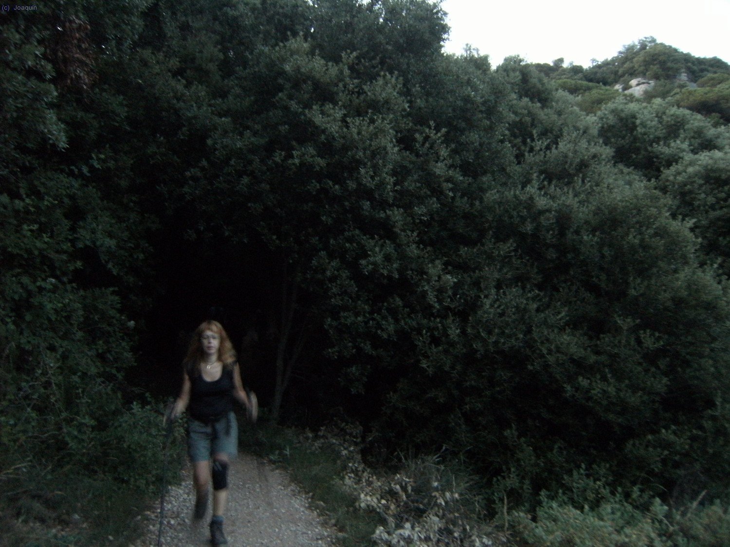 Anna camino de La Mola