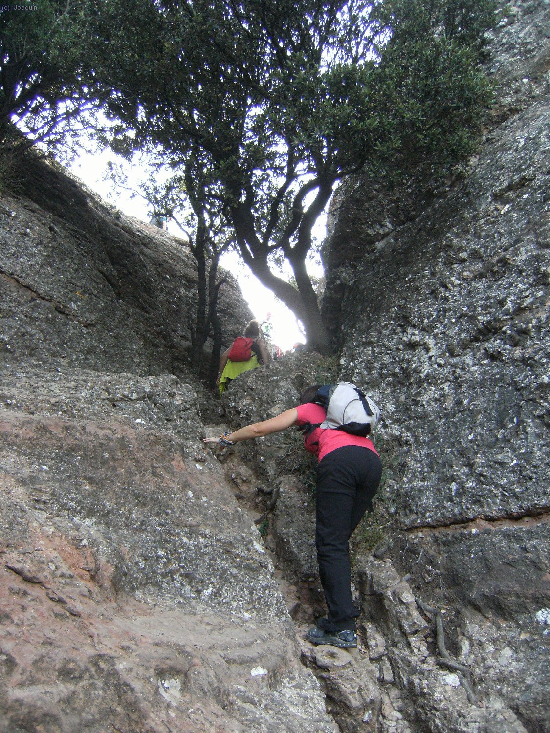 Yolanda subiendo a La Portella