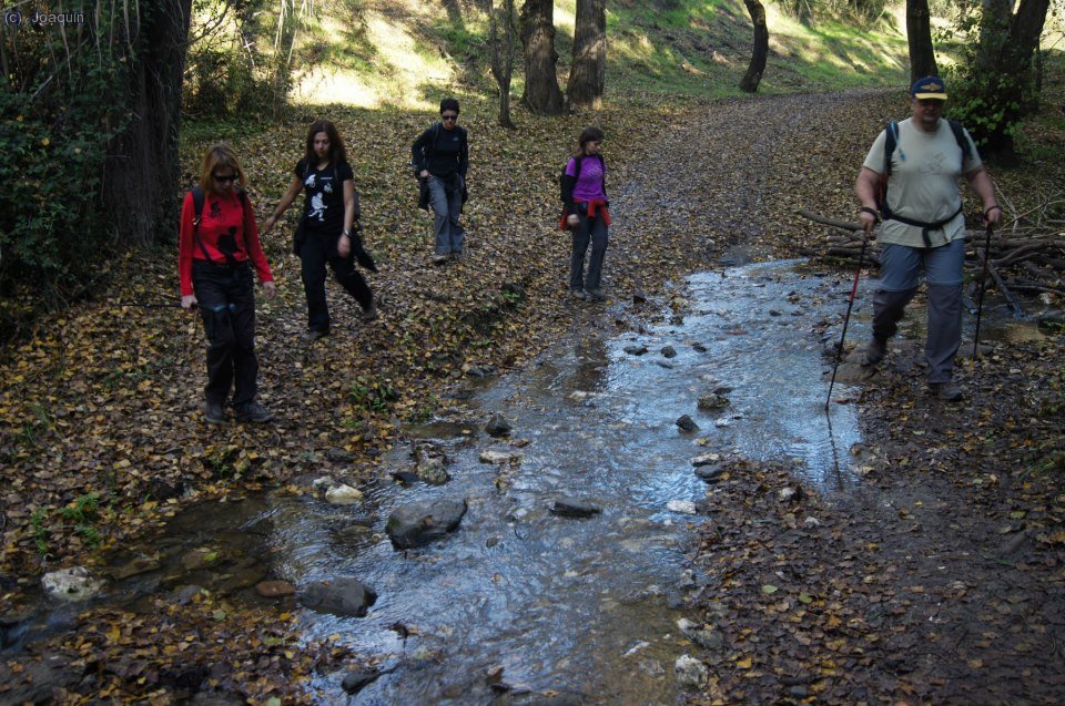 Cruzando la Riera de la Rierada o de Vallvidrera (Foto: Marc)
