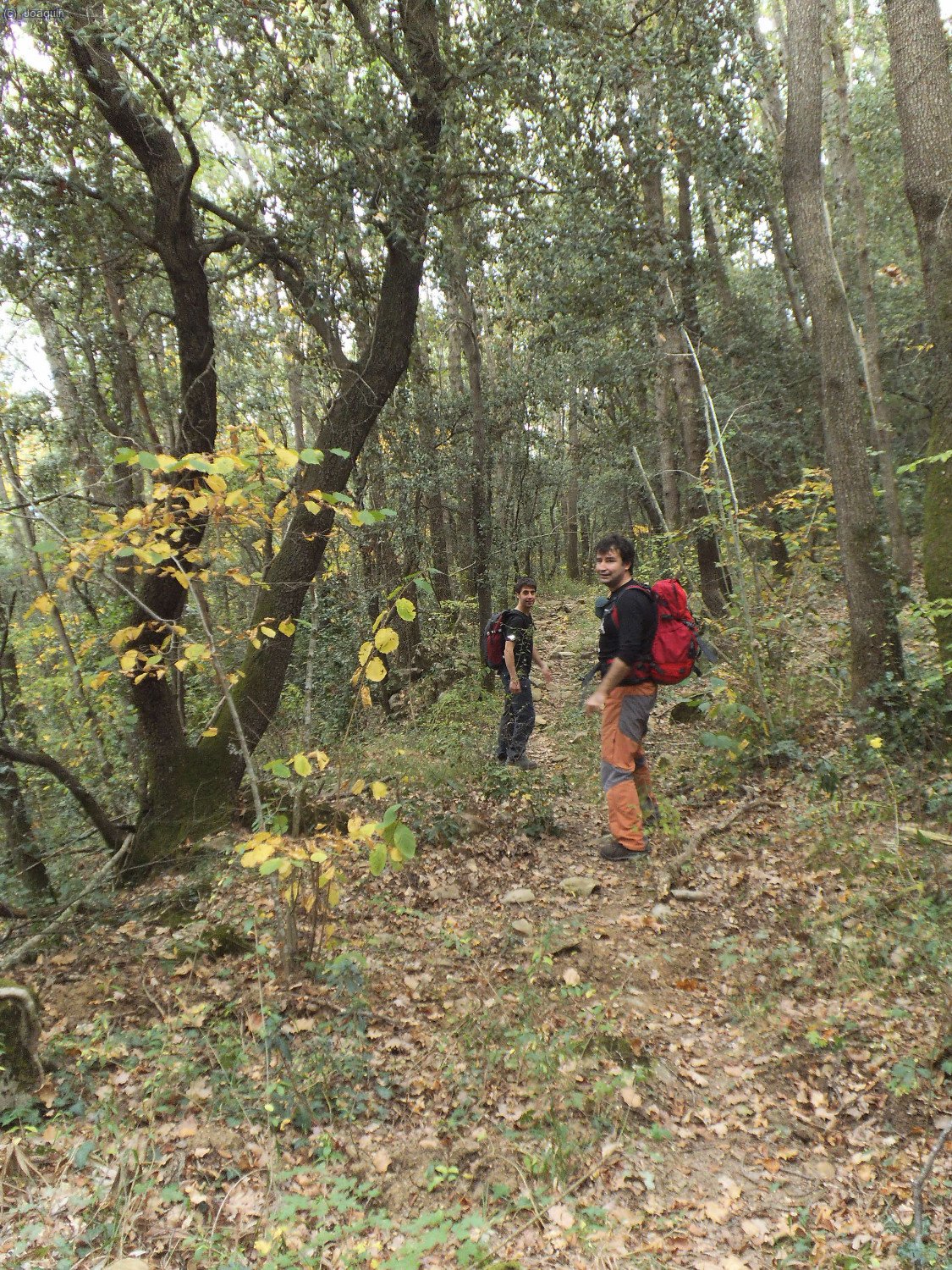 Joaqu&iacute;n y Fran camino de la Riera de Santal&oacute;