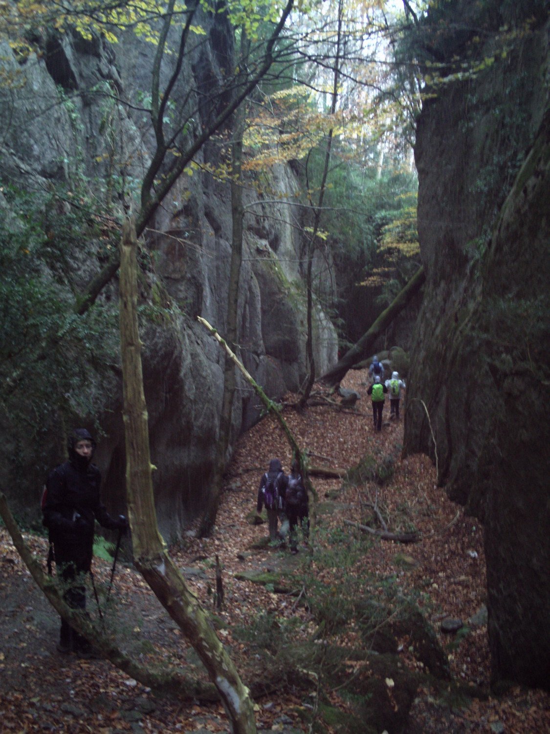 Entre las paredes en la cara norte de la Sierra dels Bufadors