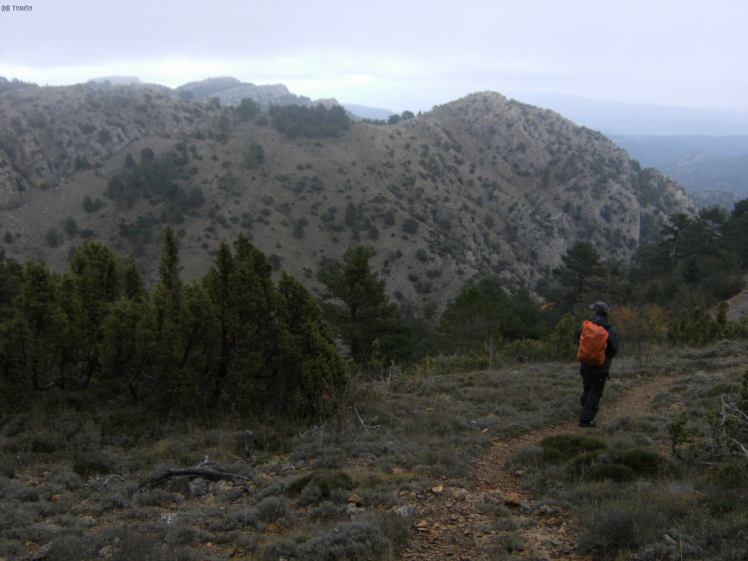 Bajando de Font Trobada, perfiles del paisaje.