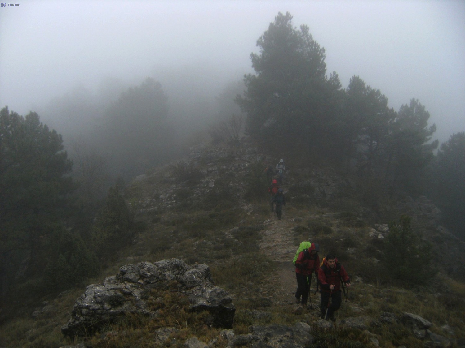 La Lloma del Conill nublada.