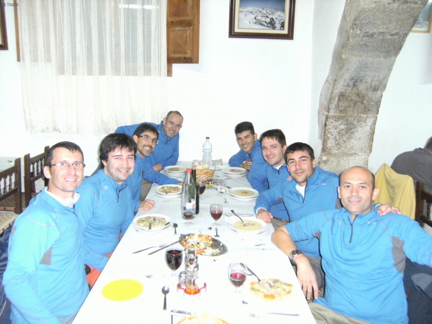 Sant Joan del Penyagolosa. Cena en el restaurante para celebrar la actividad realizada.