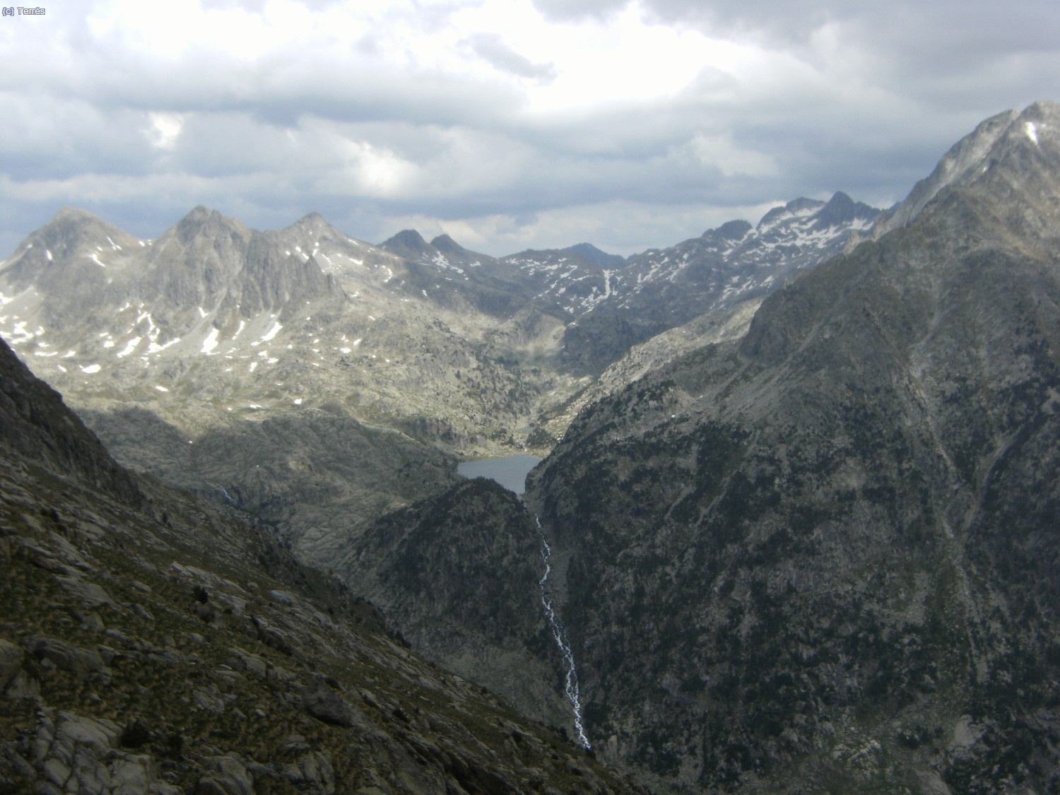 Estany Negre, alto Valle de Boi, Agujas de Travessani, Creu de Colomers, Contraix...