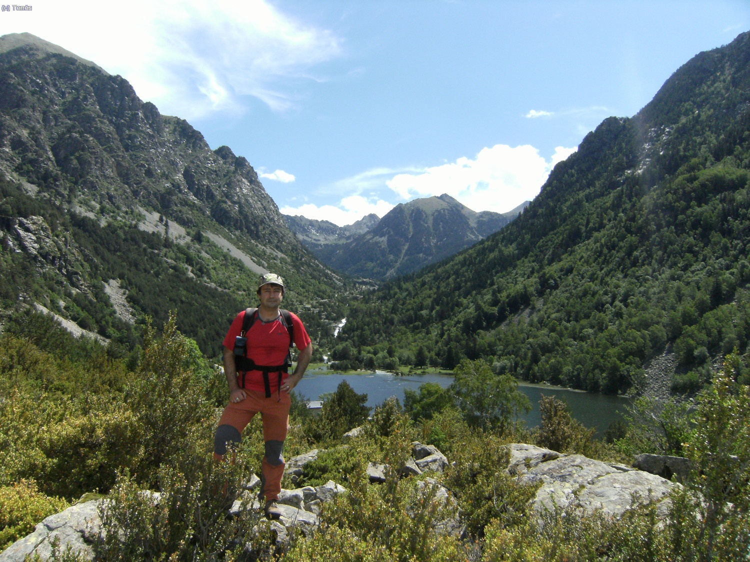 Joaqu&iacute;n Terr&eacute;s cerca del Estany Llebreta