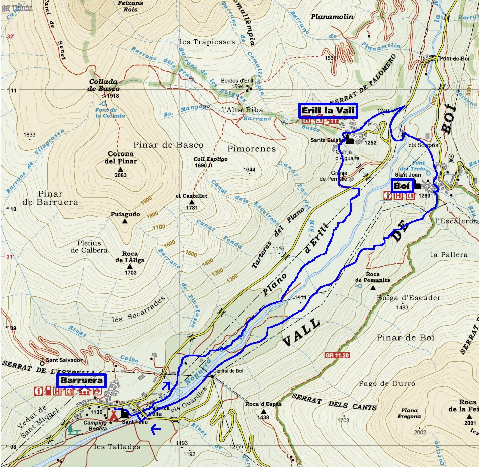 Croquis del recorrido