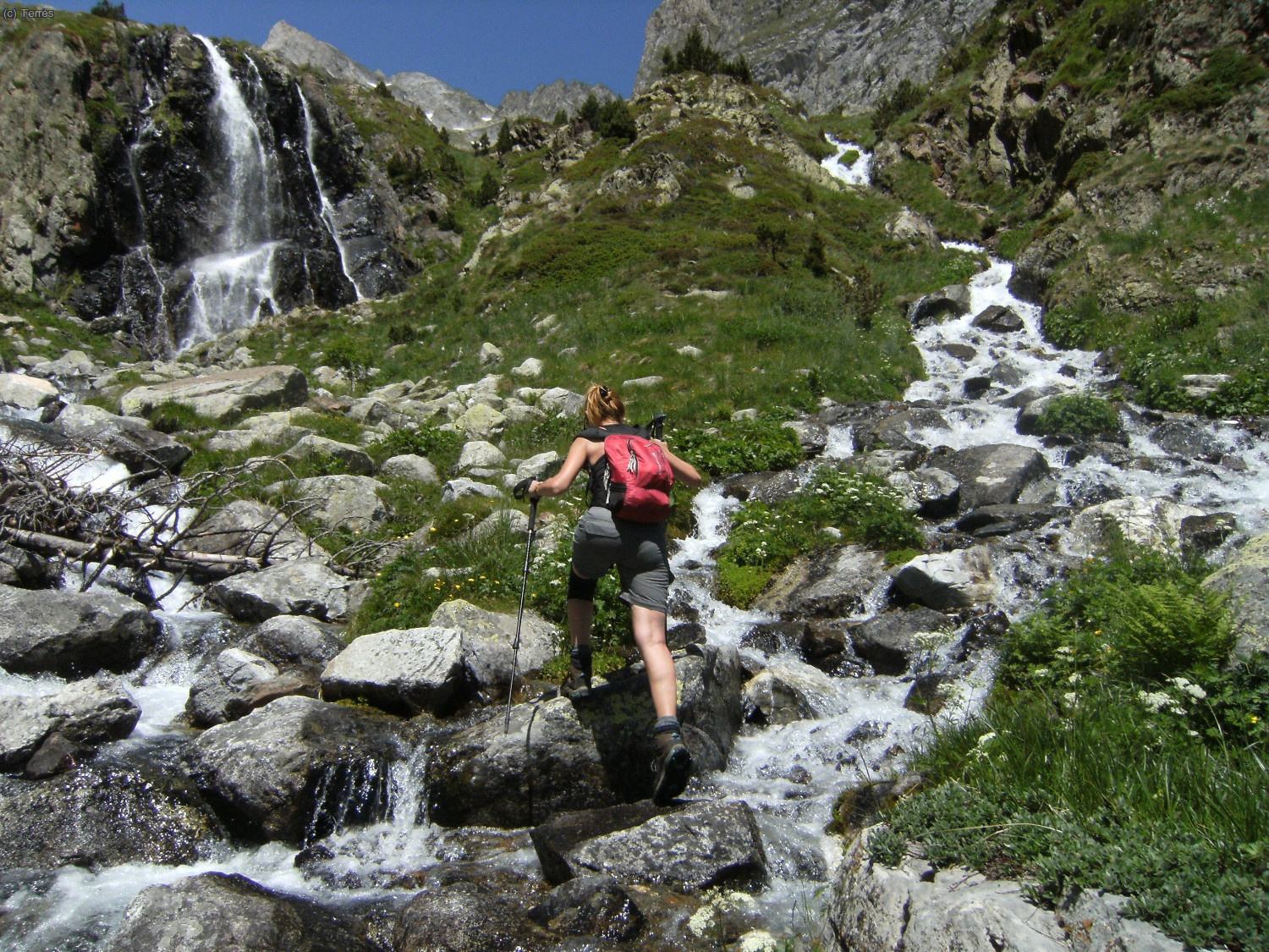 Anna llegando a la 2&ordm; cascada