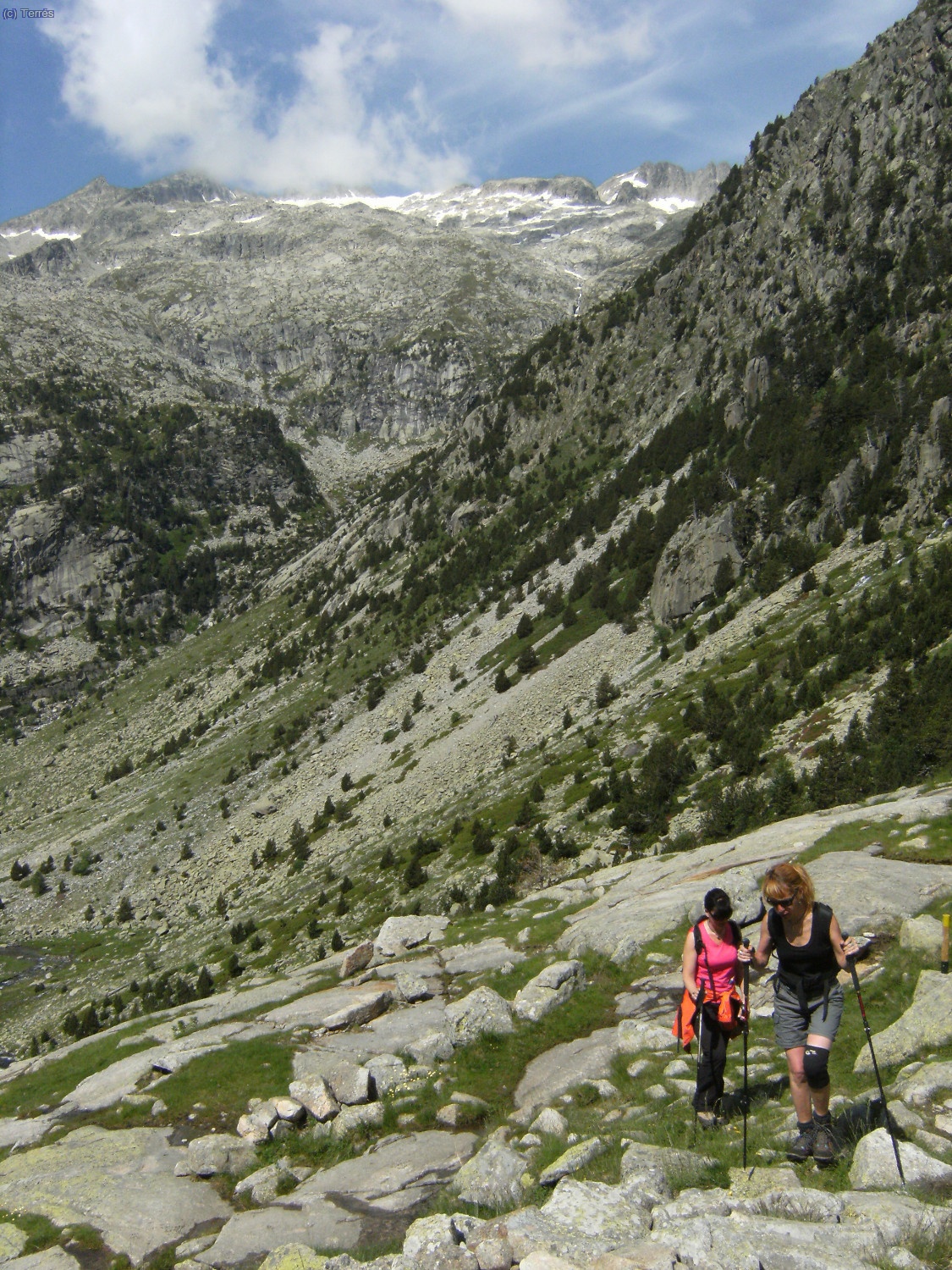 Olga y Anna cogiendo altura