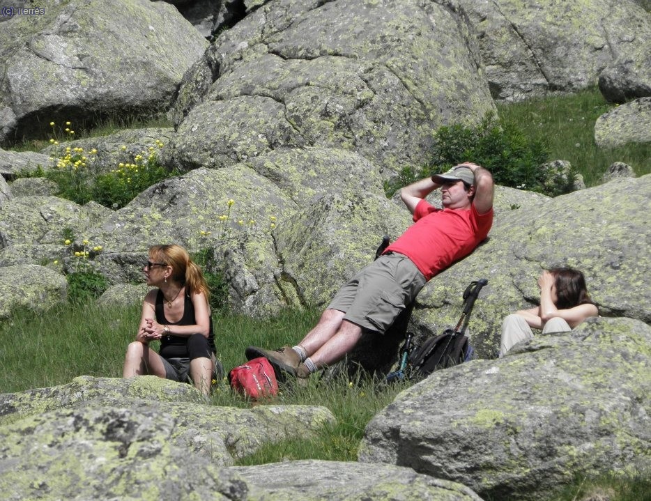 Descansando en el Pletiu de Riumalo (foto: Kike)