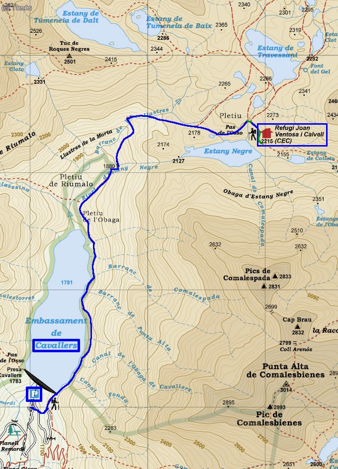 Croquis de la ruta