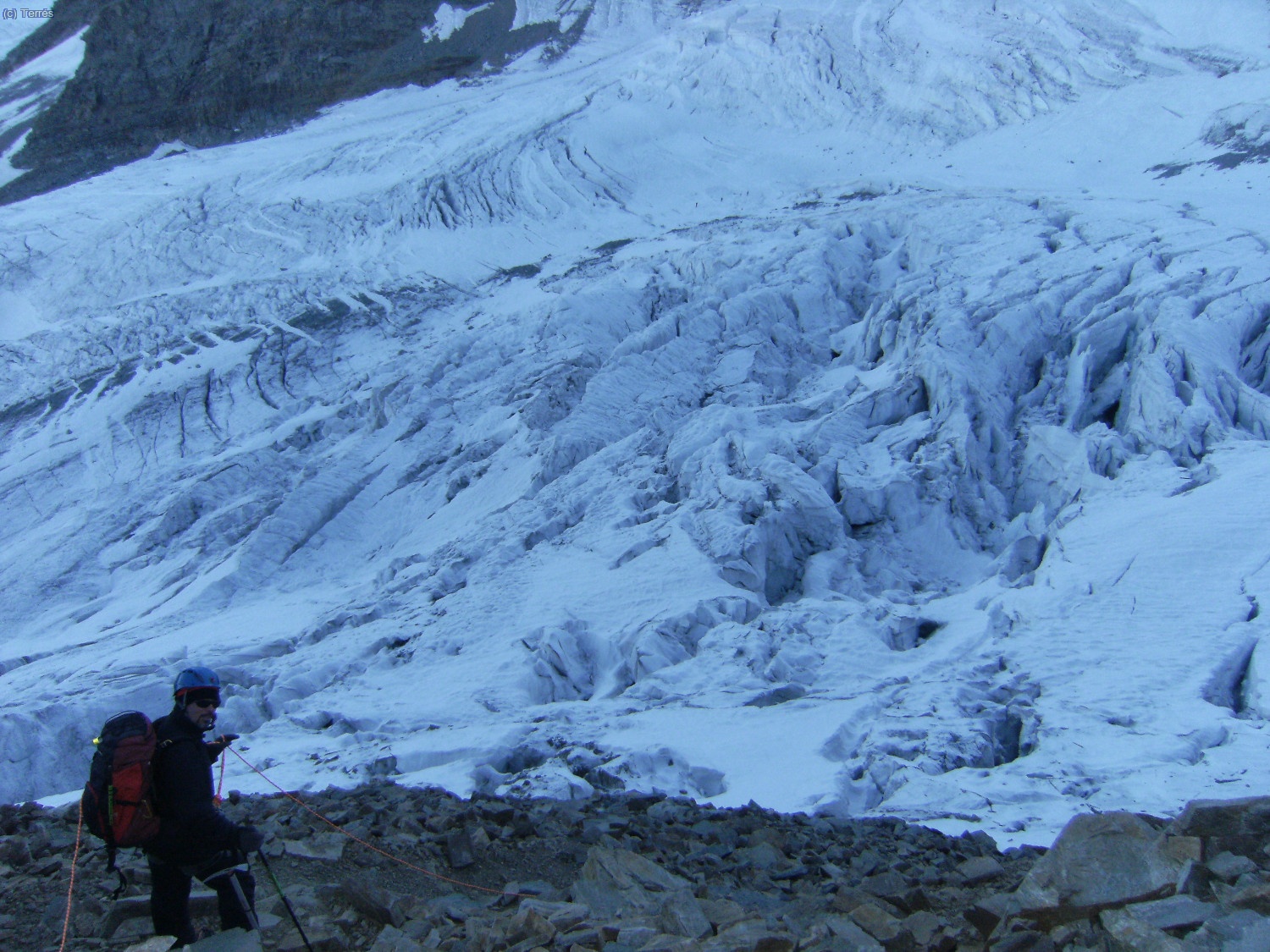 Bajando al Glaciar de Laveciao