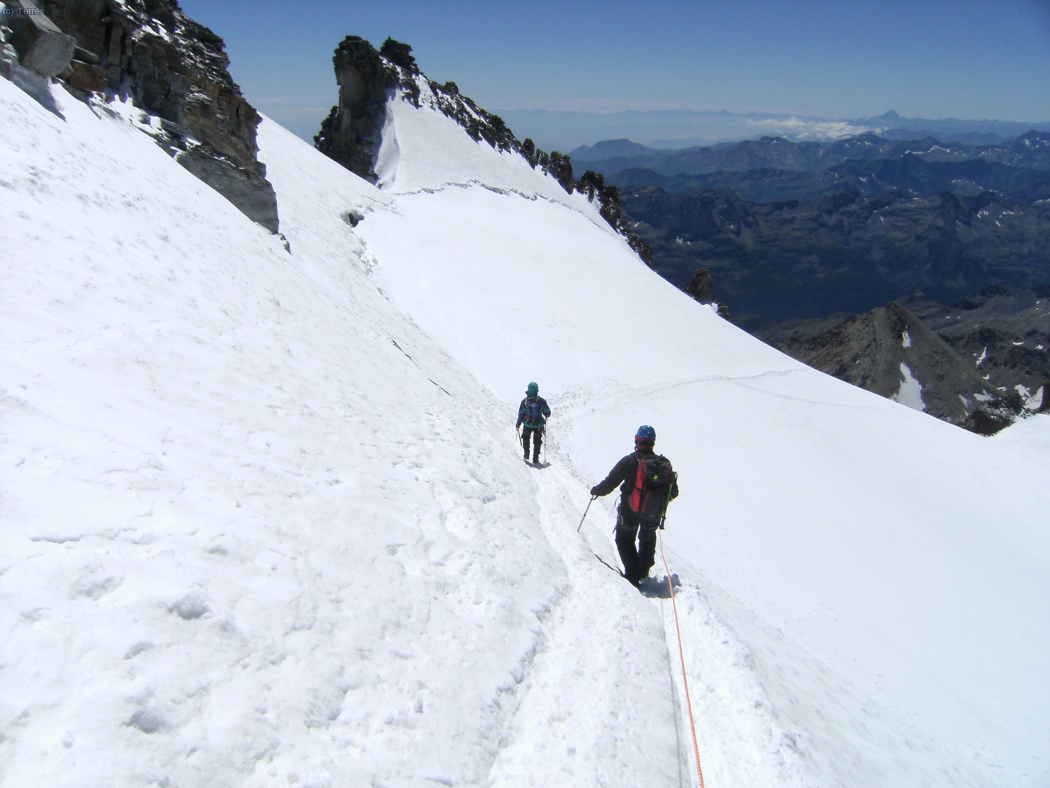 Desandamos el camino por el Glaciar del Gran Paradiso