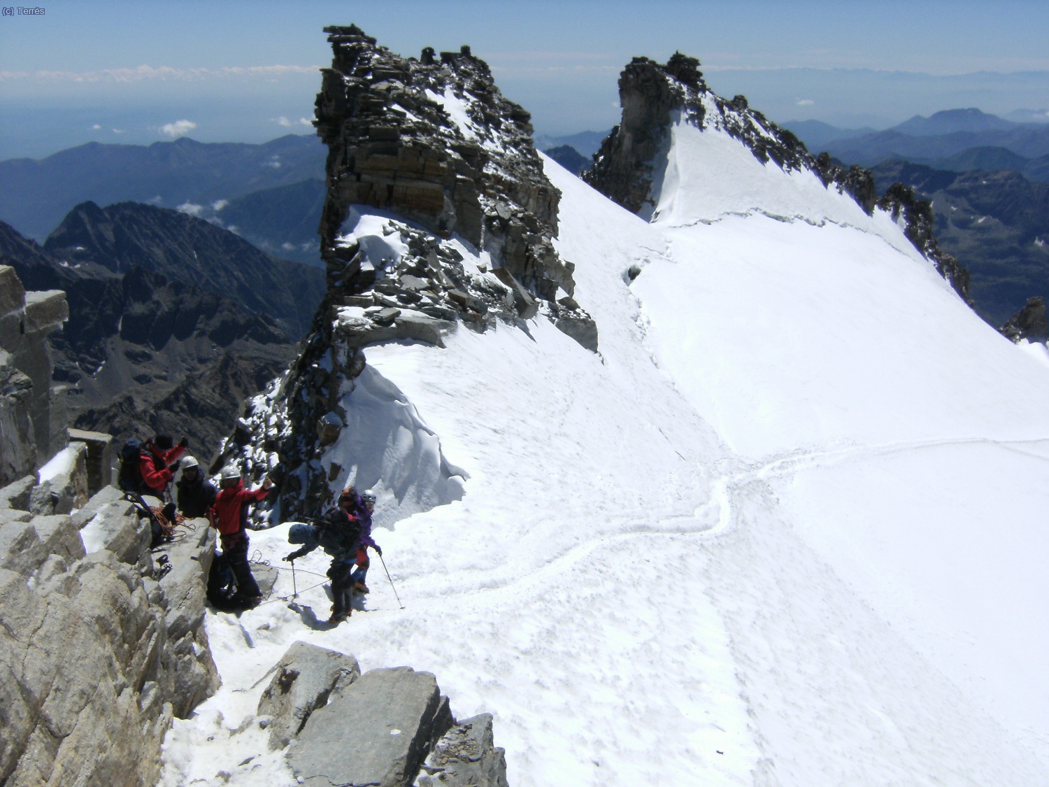 Preparados para bajar al Glaciar del Gran Paradiso
