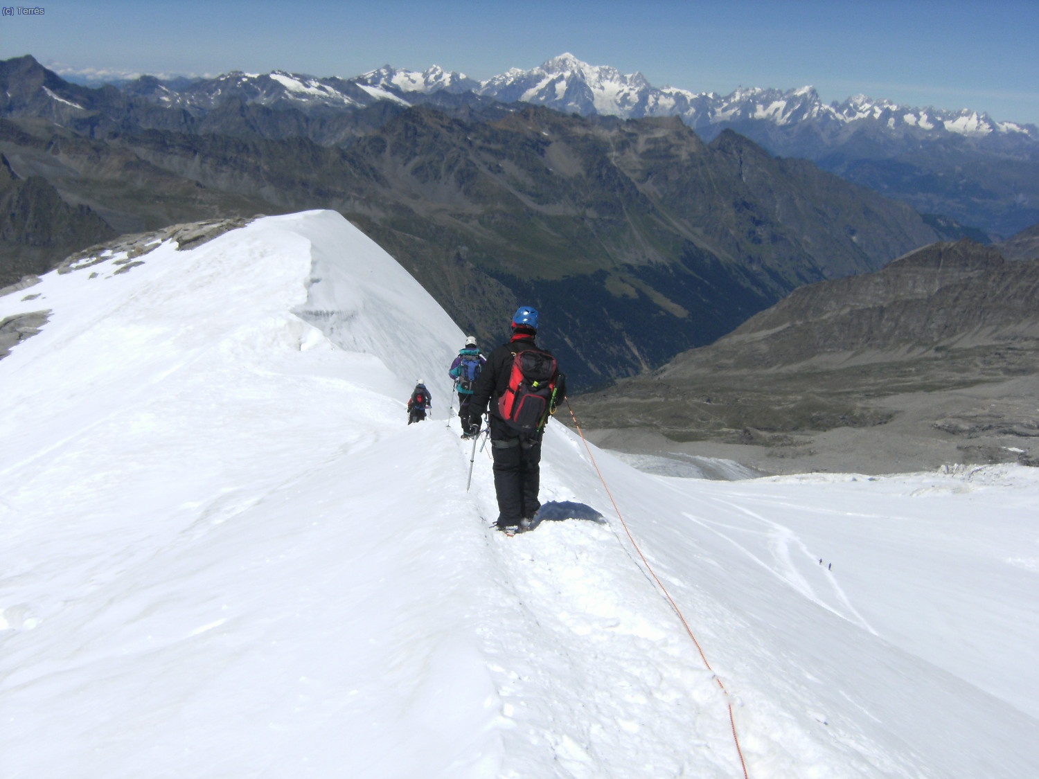 Desandamos el camino por el Glaciar del Gran Paradiso