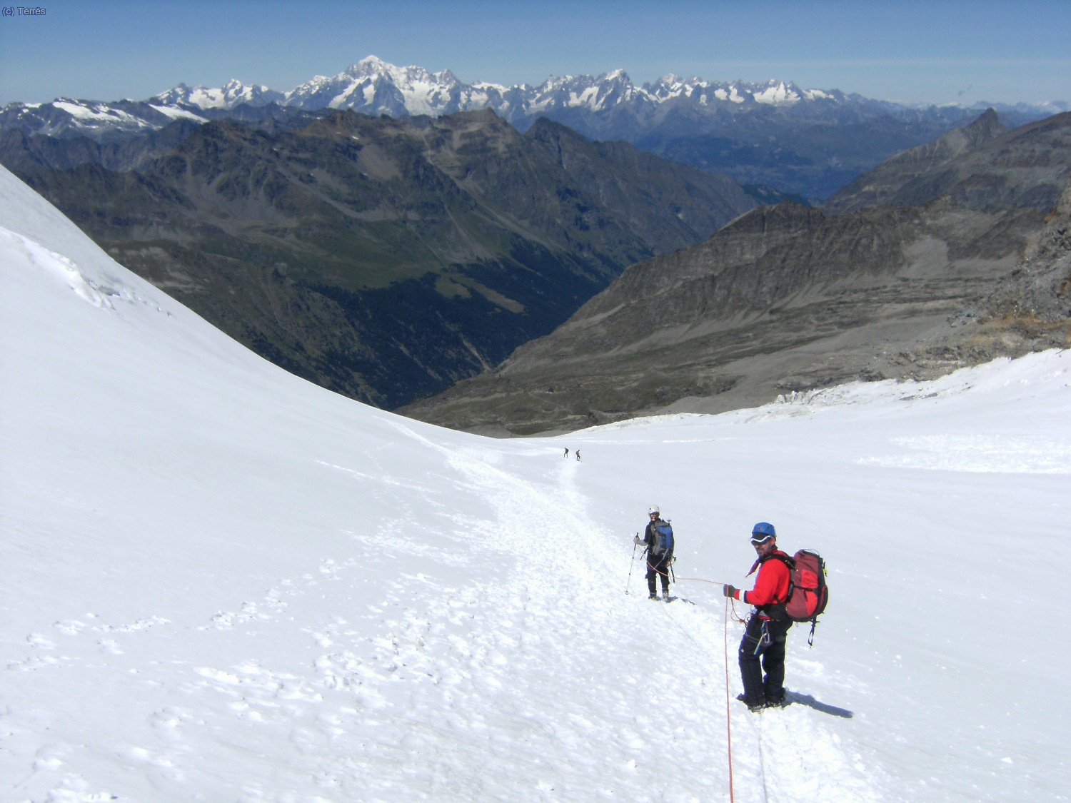 En el Plateau del Glaciar Laveciao