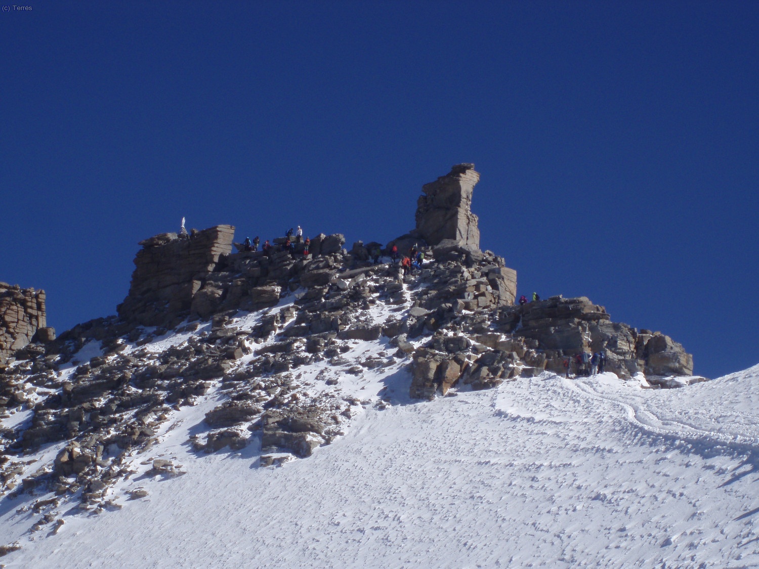 La cima del Gran Paradiso, la Madonna a la izquierda (Foto: Jes&uacute;s)