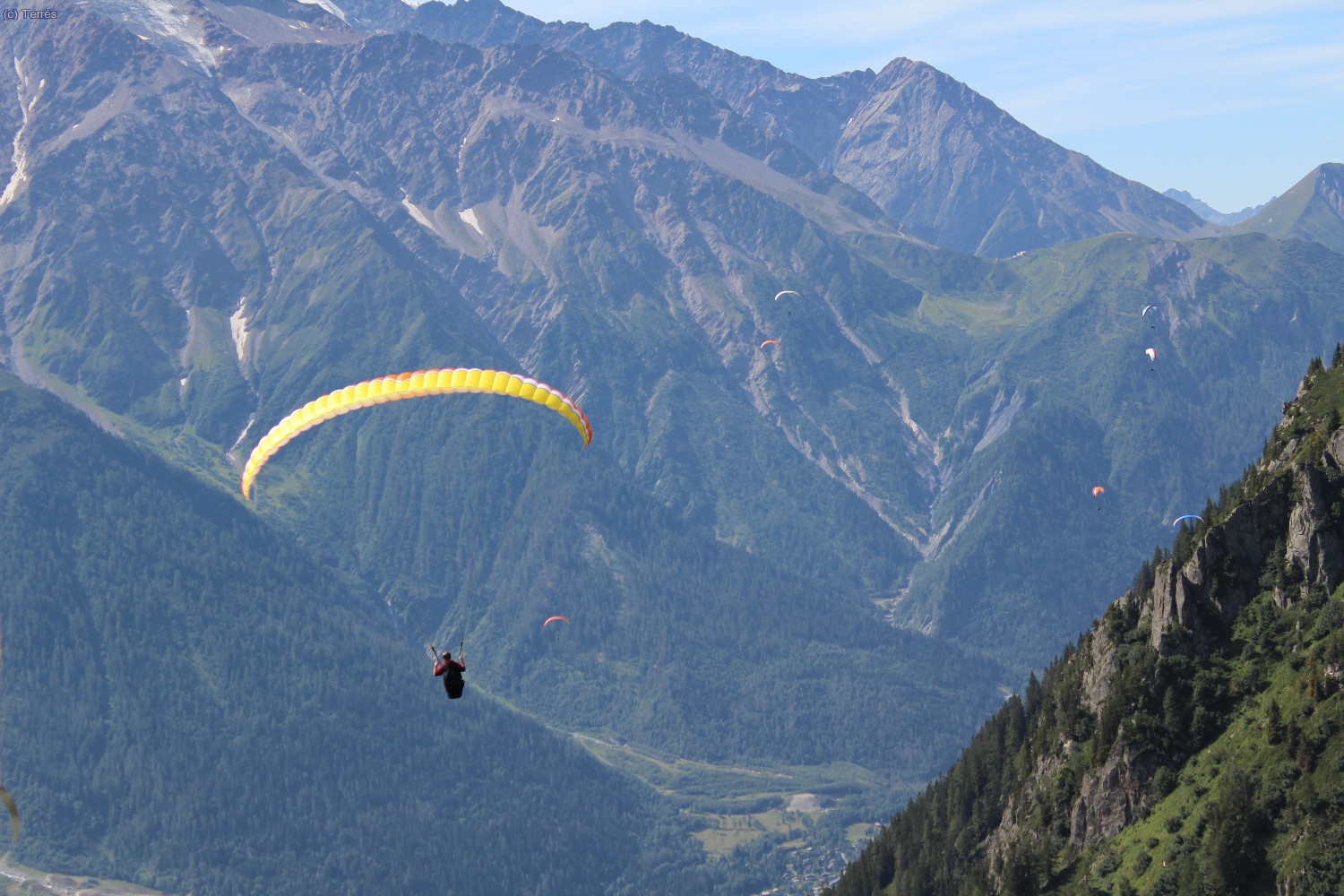 Parapente en Planpraz, sobre el Valle de CHamonix (Foto: Luis)