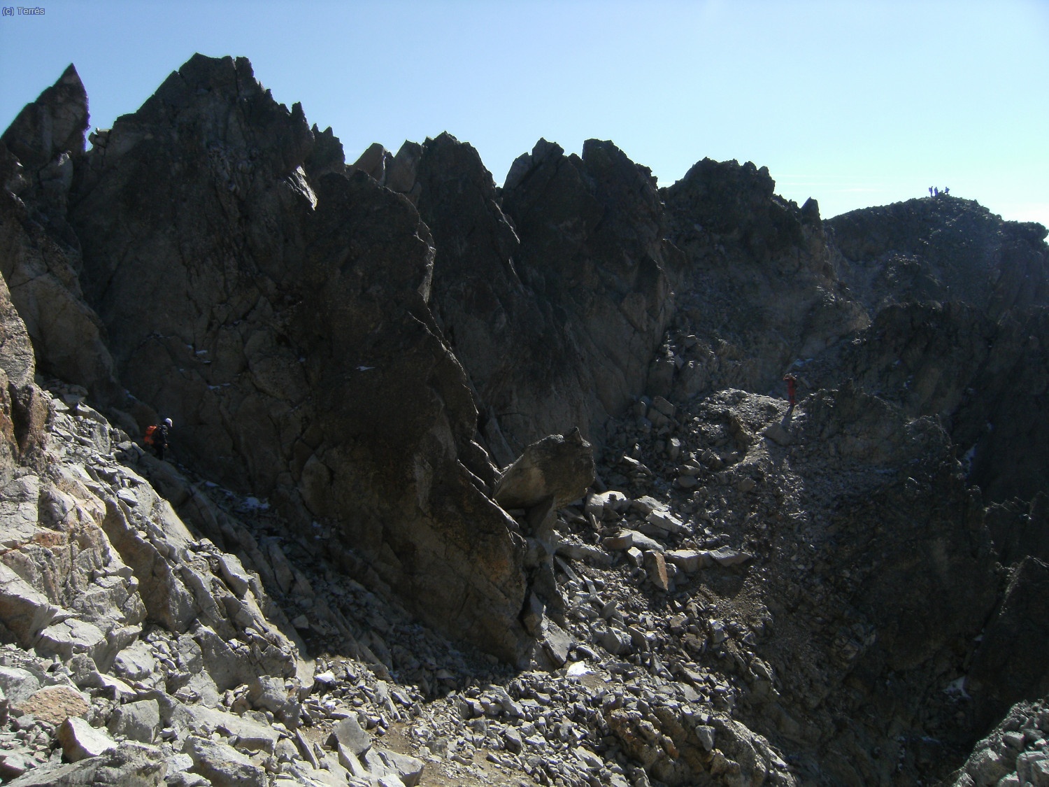 Cresta entre las dos cimas del Russell