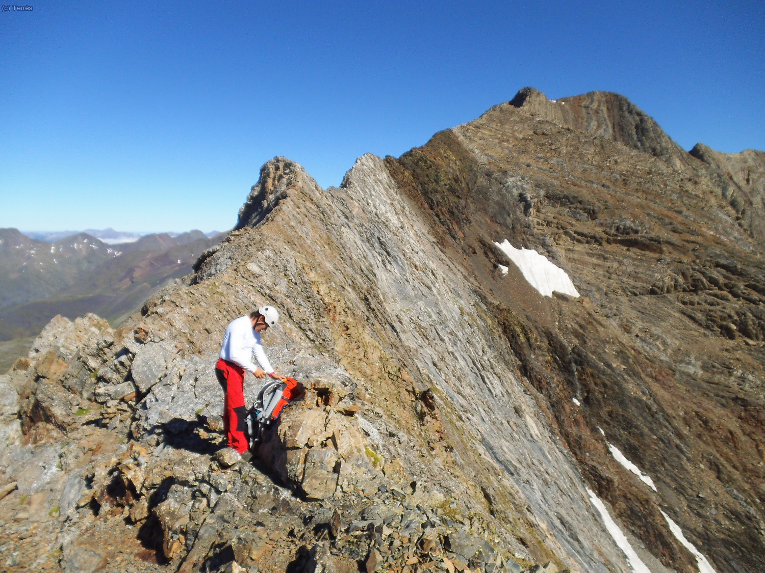 Parte m&aacute;s aireada y expuesta en la cresta Pavots-Las Espadas
