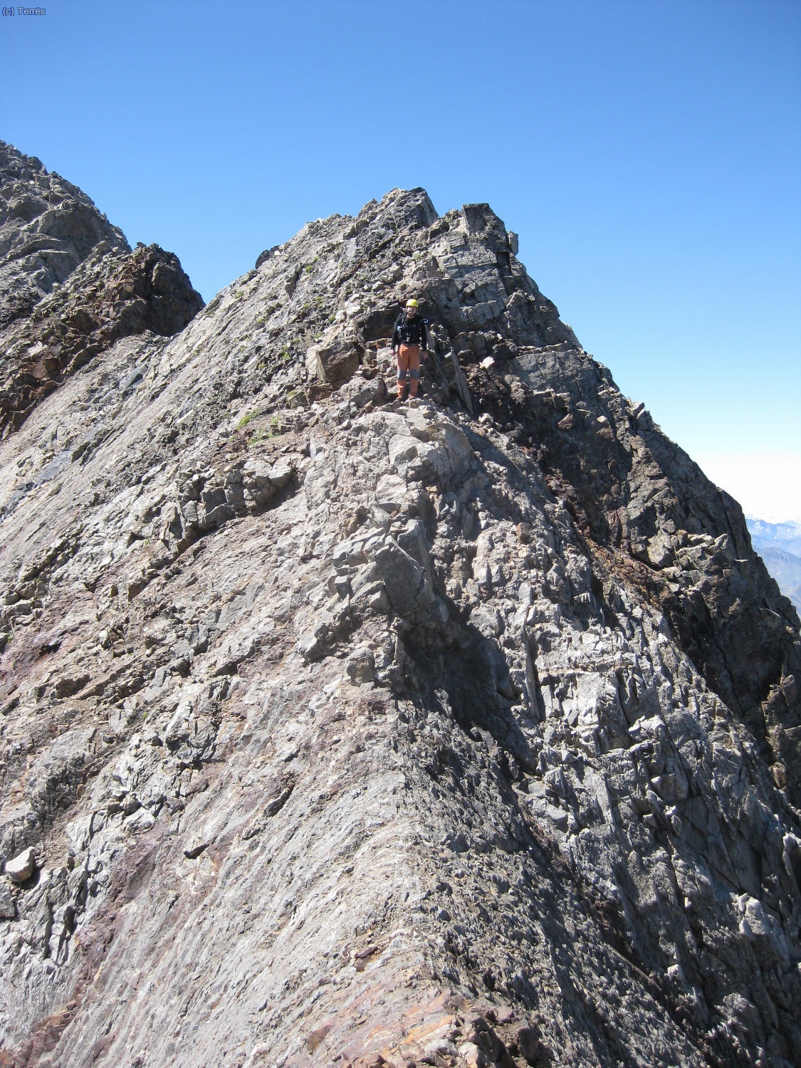 Joaqu&iacute;n bajando al Paso del Funambulista (Foto: Francesc)