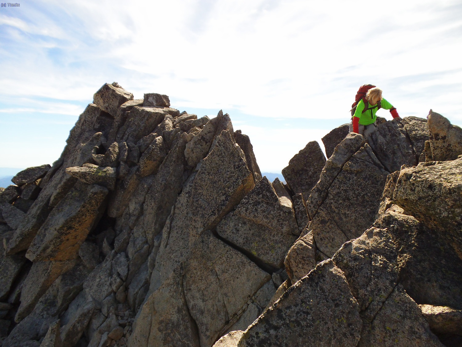 M. Angels en la cima del Pico Abad&iacute;as
