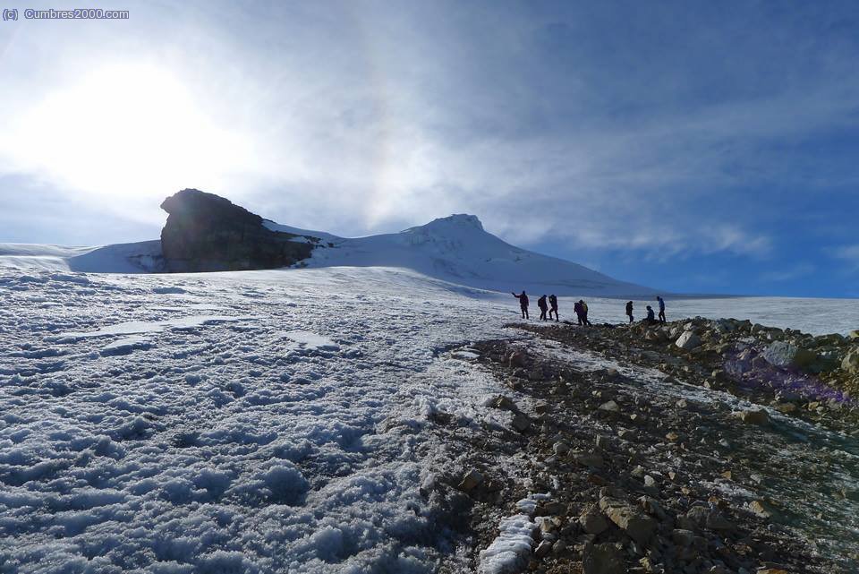 Colombia: Inicio del glaciar del Pico Pan de Azucar