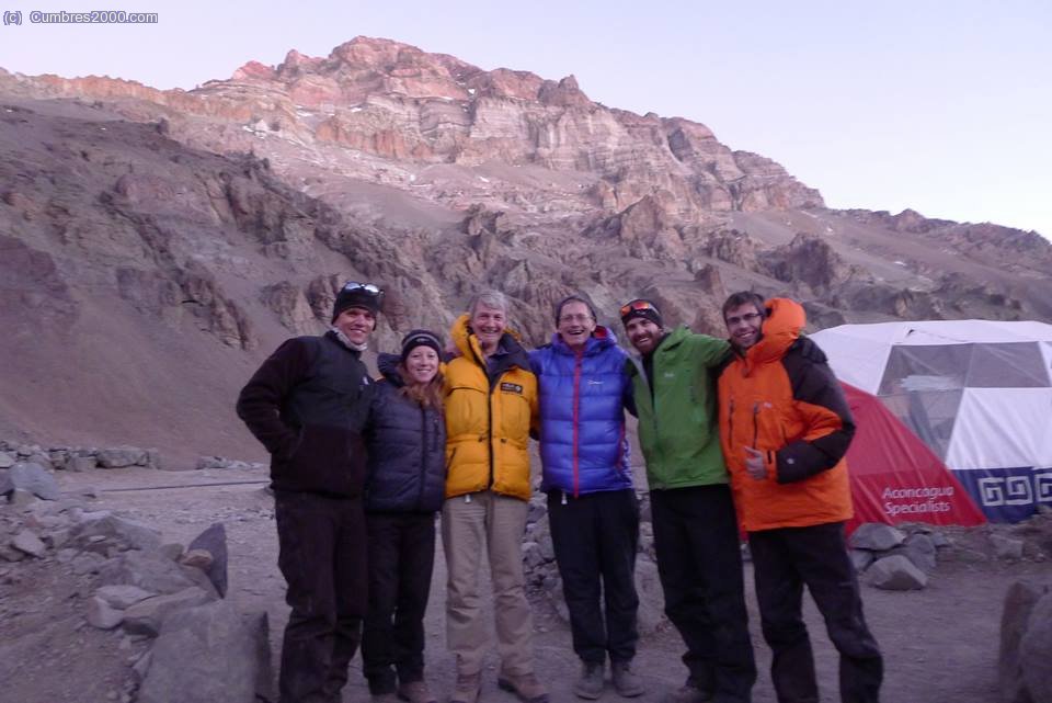 Aconcagua: Con los amigos de Londres y Canada